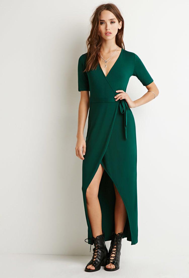 forever 21 green maxi dress