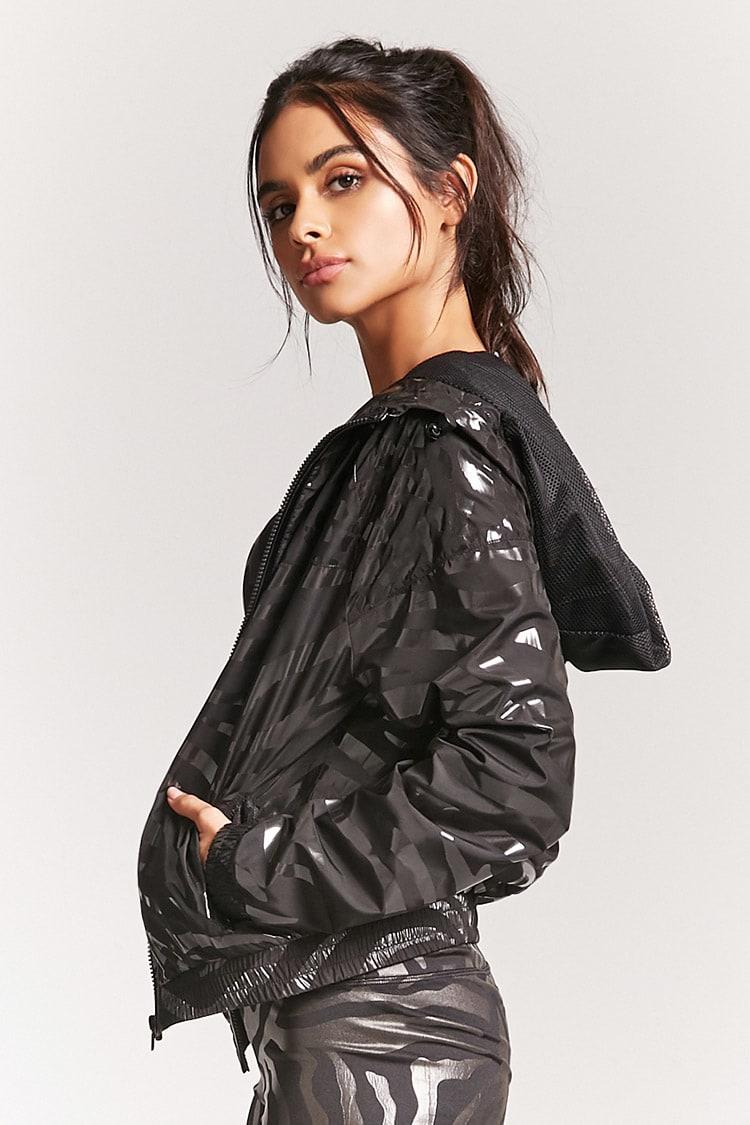 leopard print windbreaker