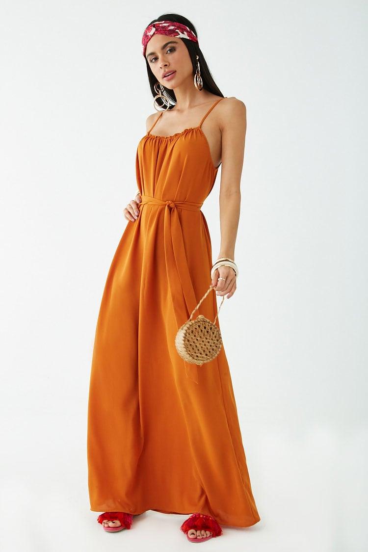 Orange maxi dress forever 21 women