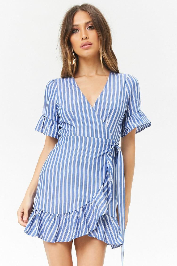 forever 21 blue and white striped dress