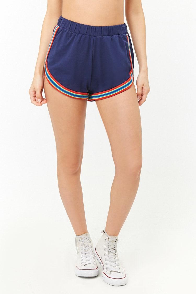 Forever 21 Cotton Rainbow Striped 