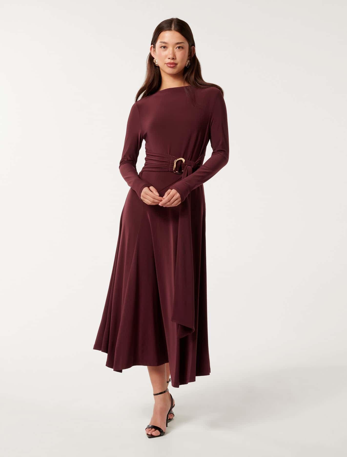 Forever New Roxanna Hanky-Hem Belted Dress in Purple | Lyst UK Forever New Roxanna Hanky-Hem Belted Dress in Purple | Lyst UK