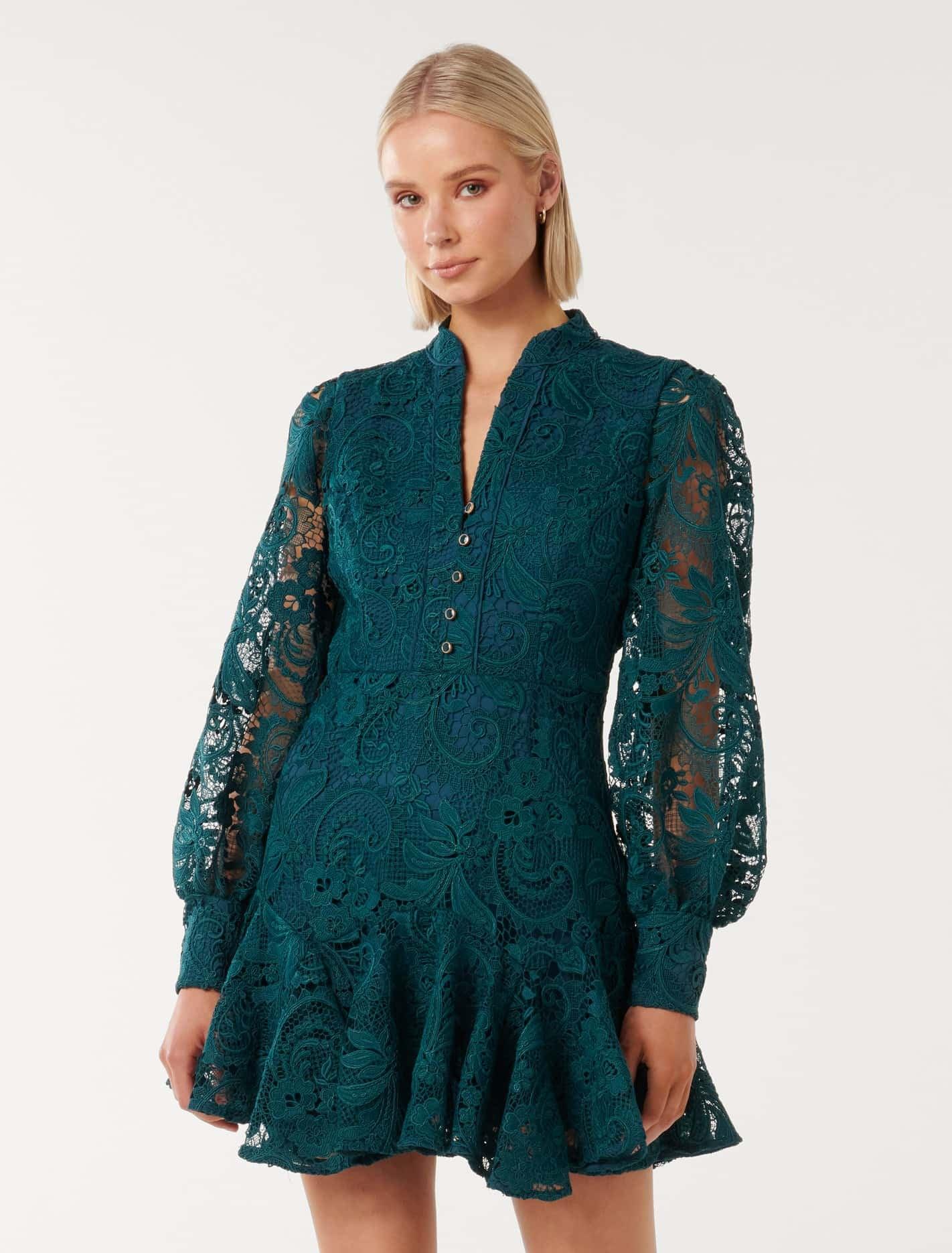 Forever New Iris Lace Mini Dress in Blue | Lyst UK Forever New Iris Lace Mini Dress in Blue | Lyst UK