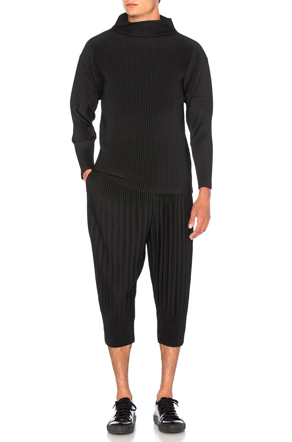 Homme Plissé Issey Miyake Turtleneck in Black Lyst