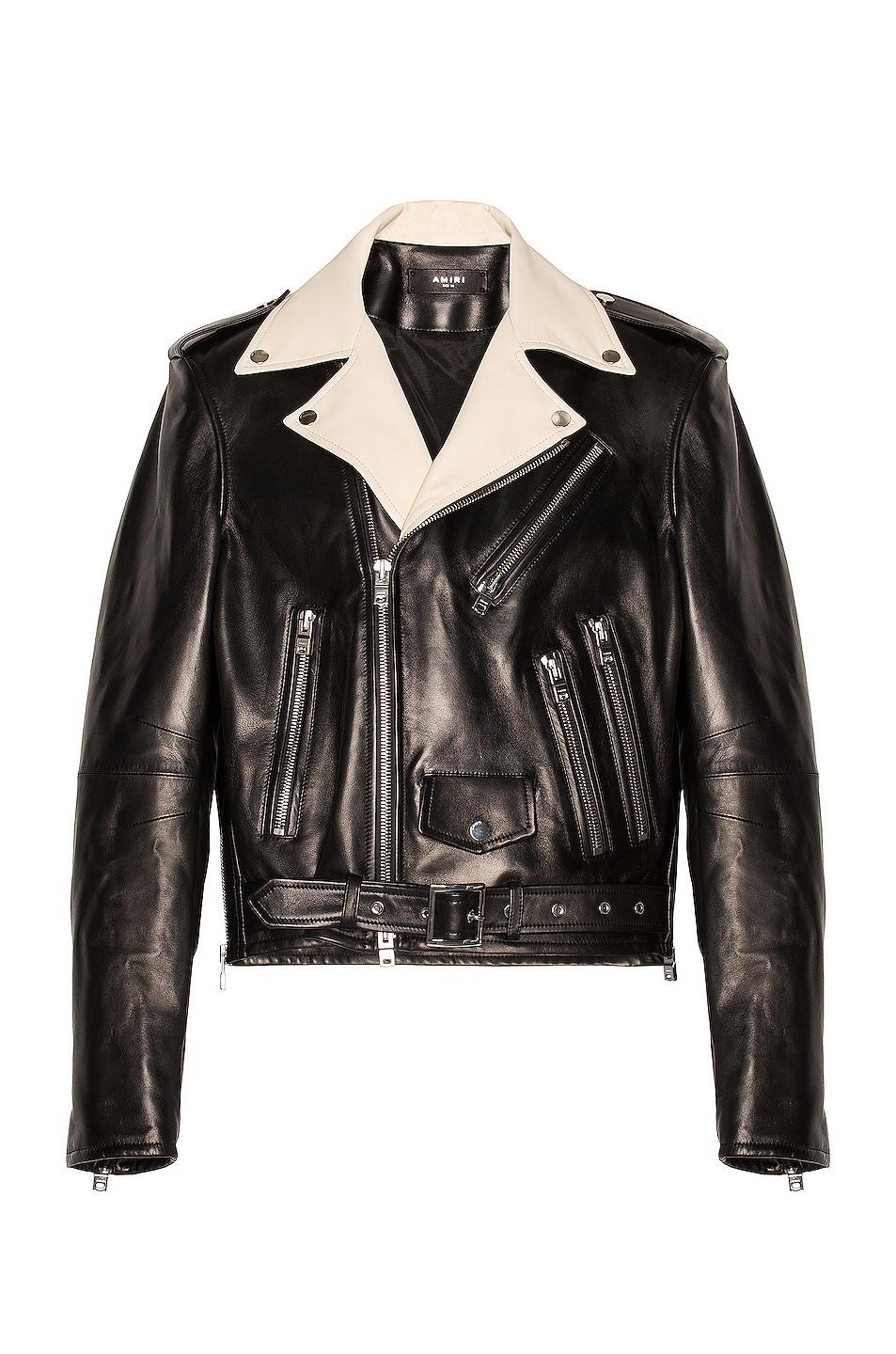 amiri leather bomber jacket