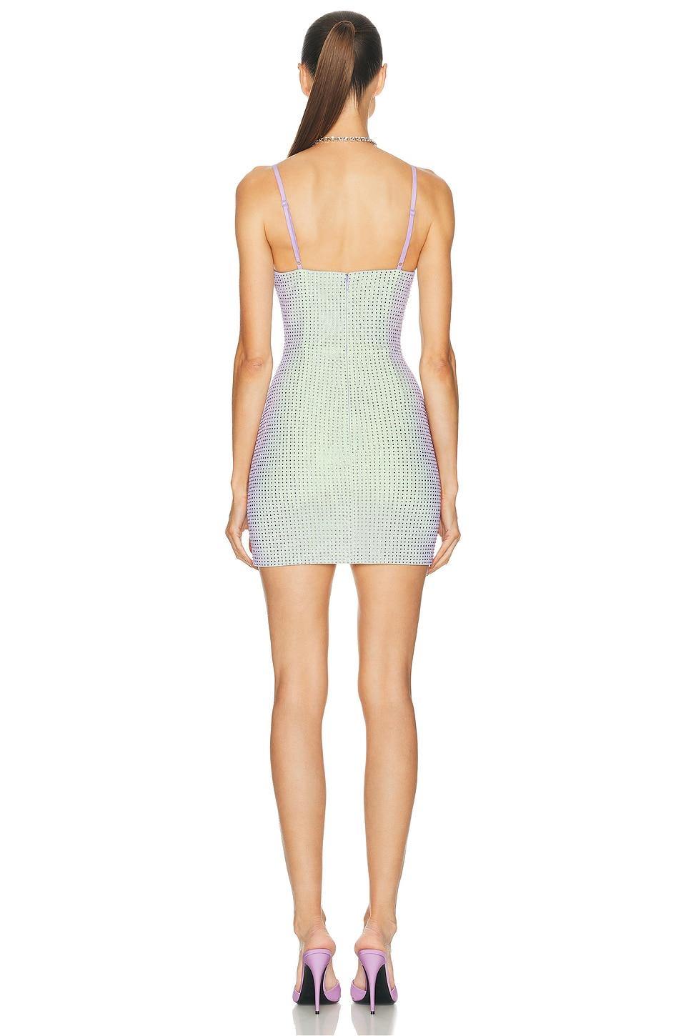 area crystal choker mini dress Crystal Hotfix Mini Dress  AREA