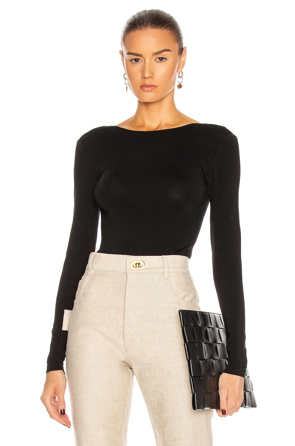 Wolford Cotton Memphis String Bodysuit in Black Lyst