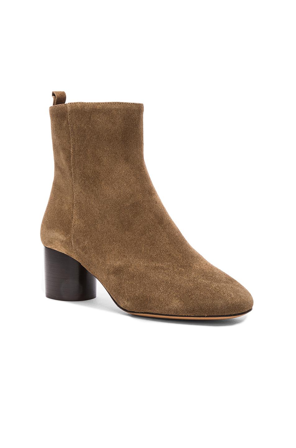isabel marant velvet boots