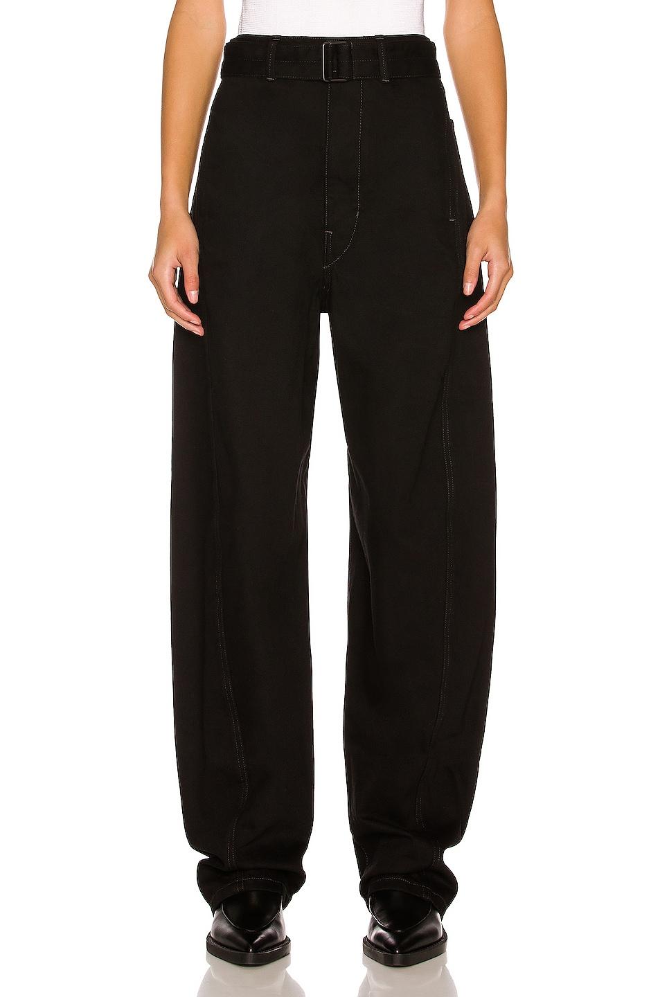 Lemaire Twisted Belted Pant in Black | Lyst