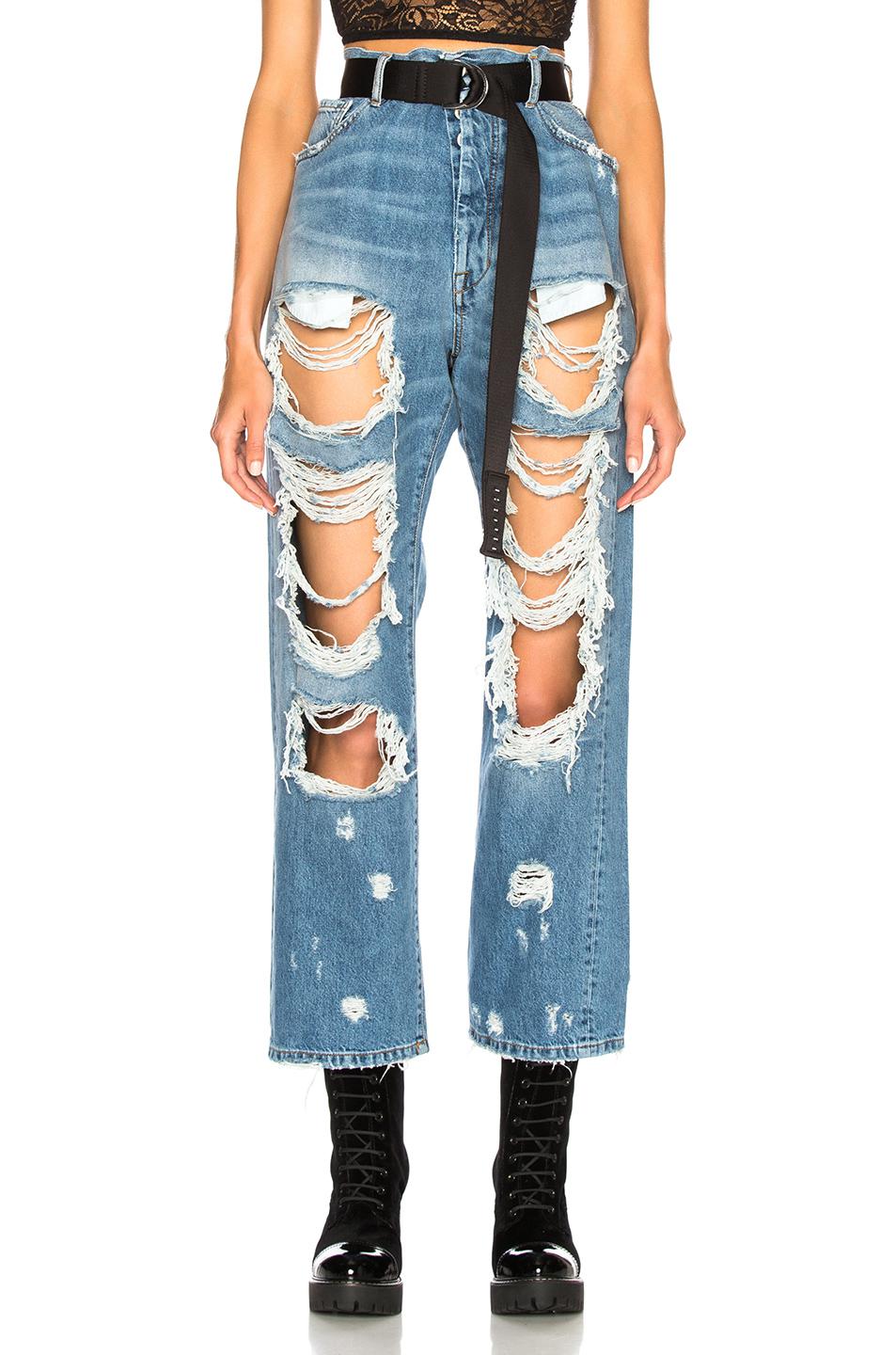 baggy destroyed jeans
