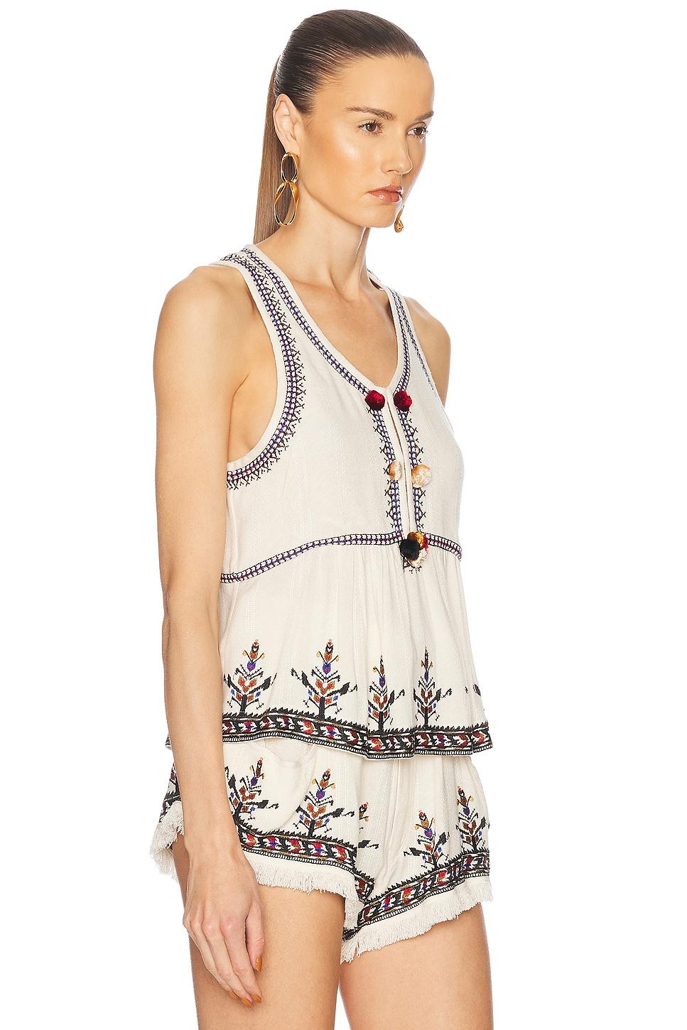 Isabel Marant Kourtney Top in White | Lyst