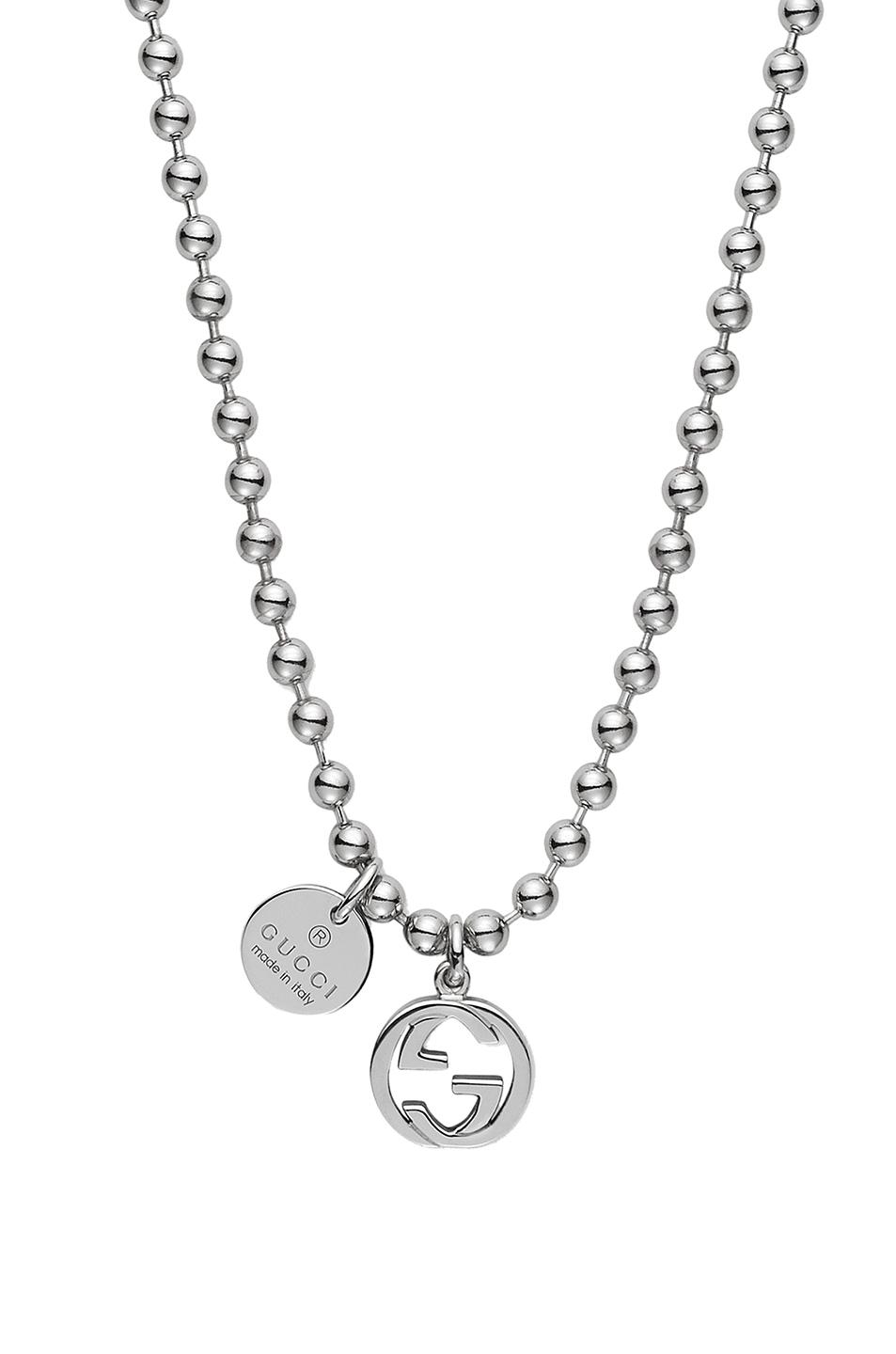 gucci boule necklace in sterling silver