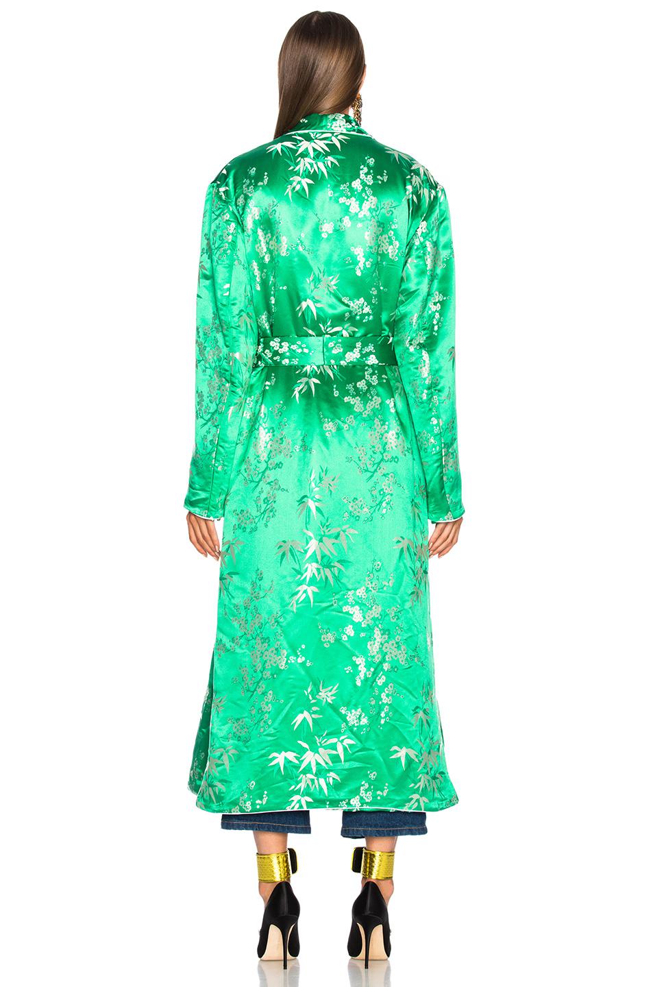 Lyst Attico Jacquard Robe in Green