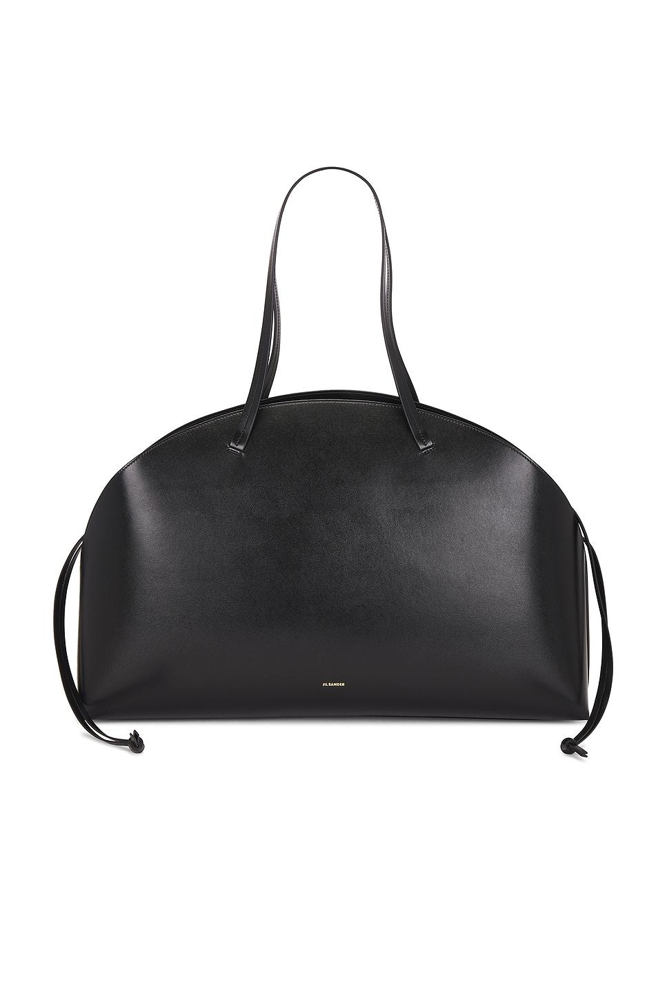 Jil Sander Curve Large Shoulder Bag in Black | Lyst