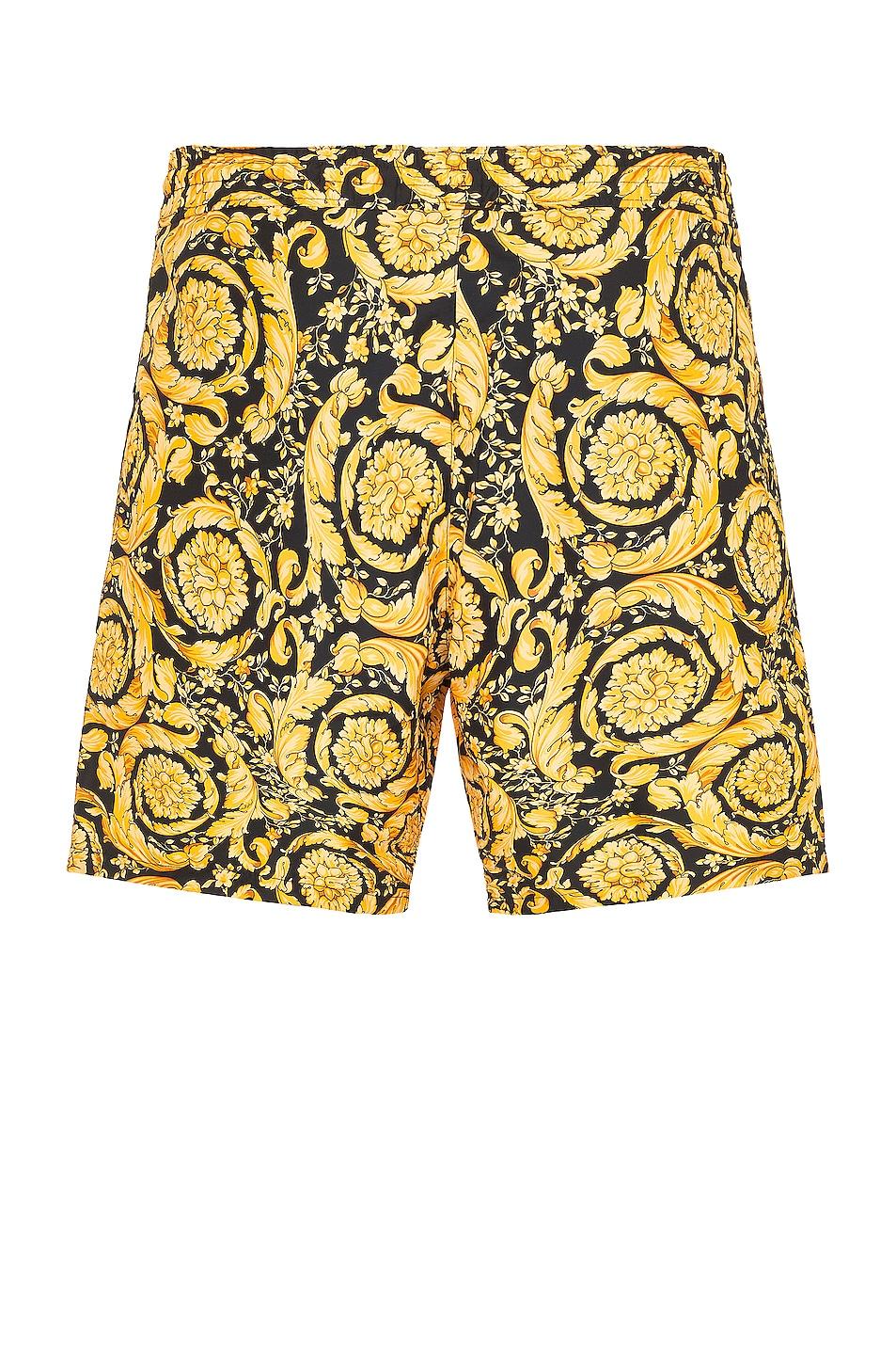 Versace Synthetic Stampa Barocco All Over Swimshort in Yellow for Men | Lyst