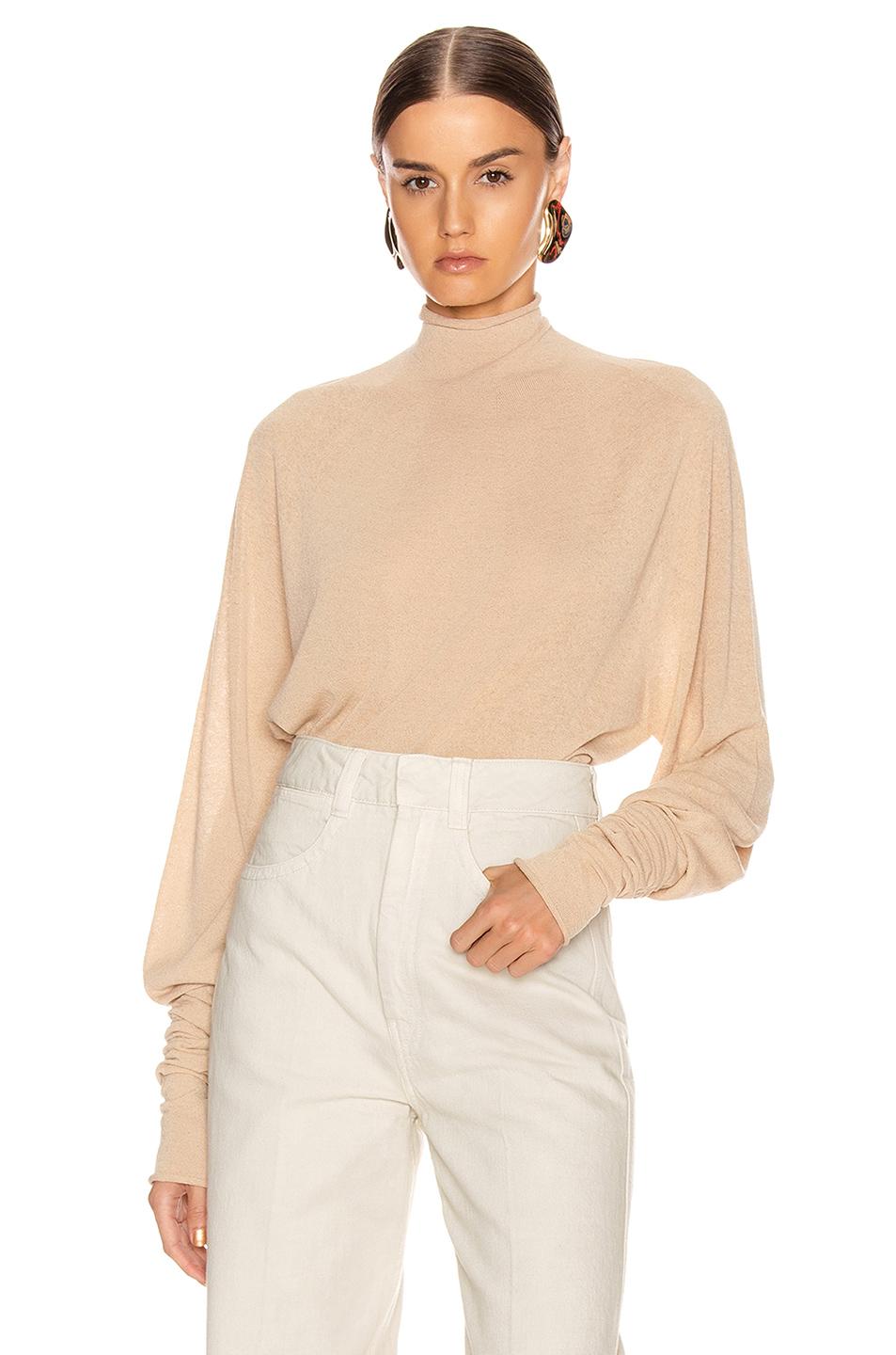 loose turtleneck top