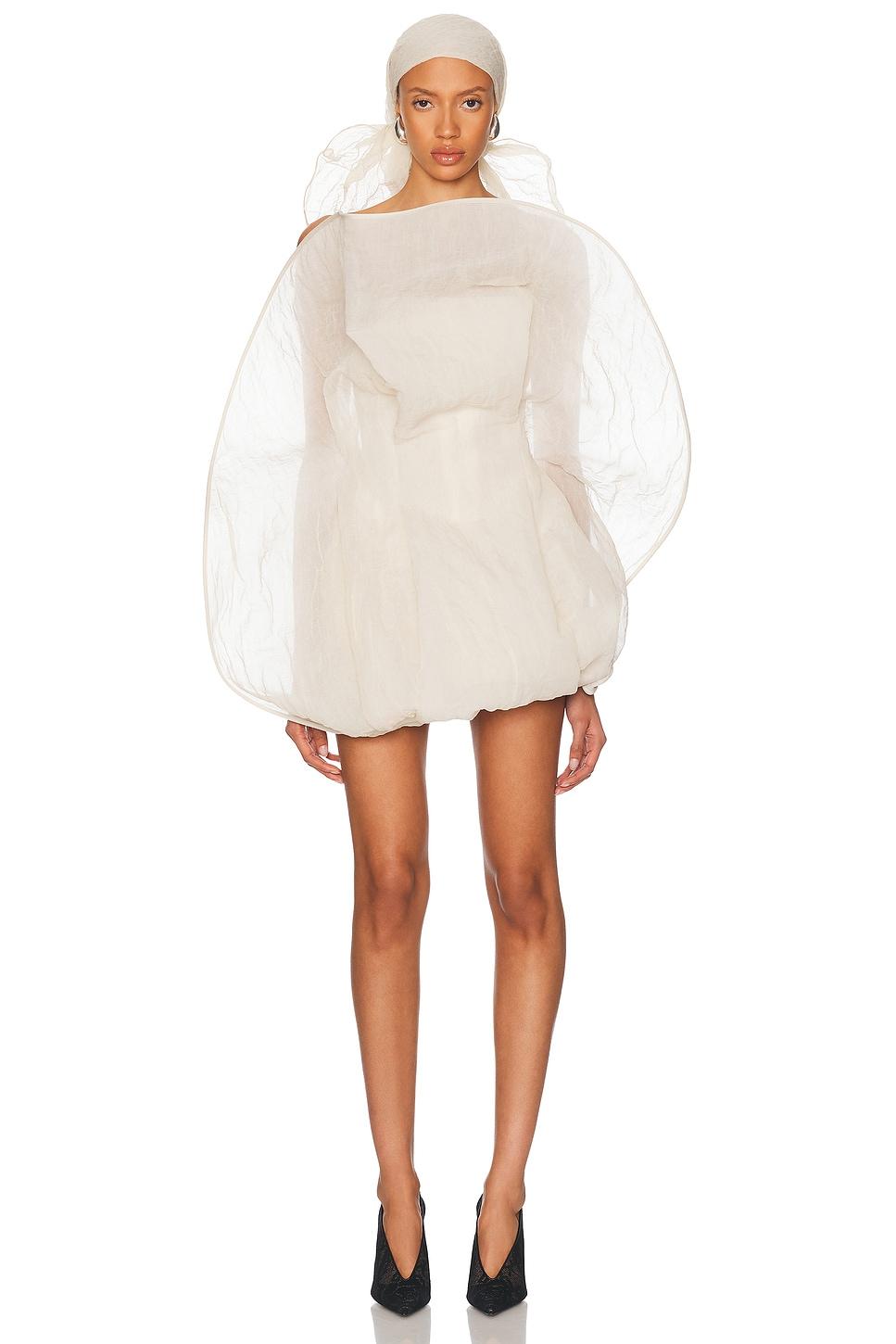 Magda Butrym Sculptural Mini Dress in White | Lyst Magda Butrym Sculptural Mini Dress in White | Lyst