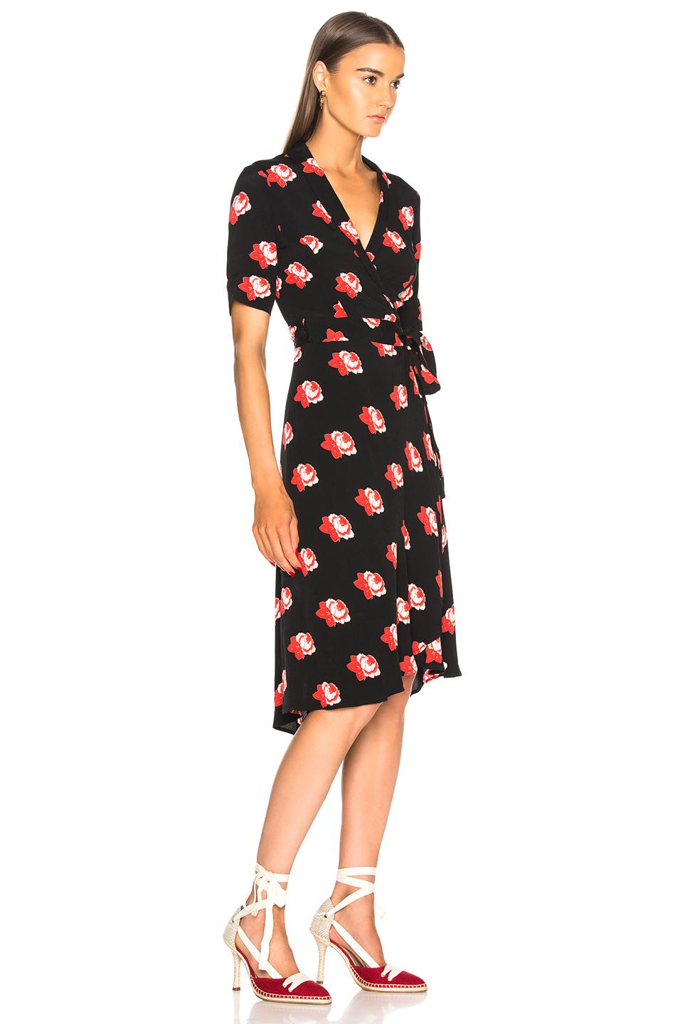 Ganni Synthetic Harley Crepe Dress in Black - Lyst