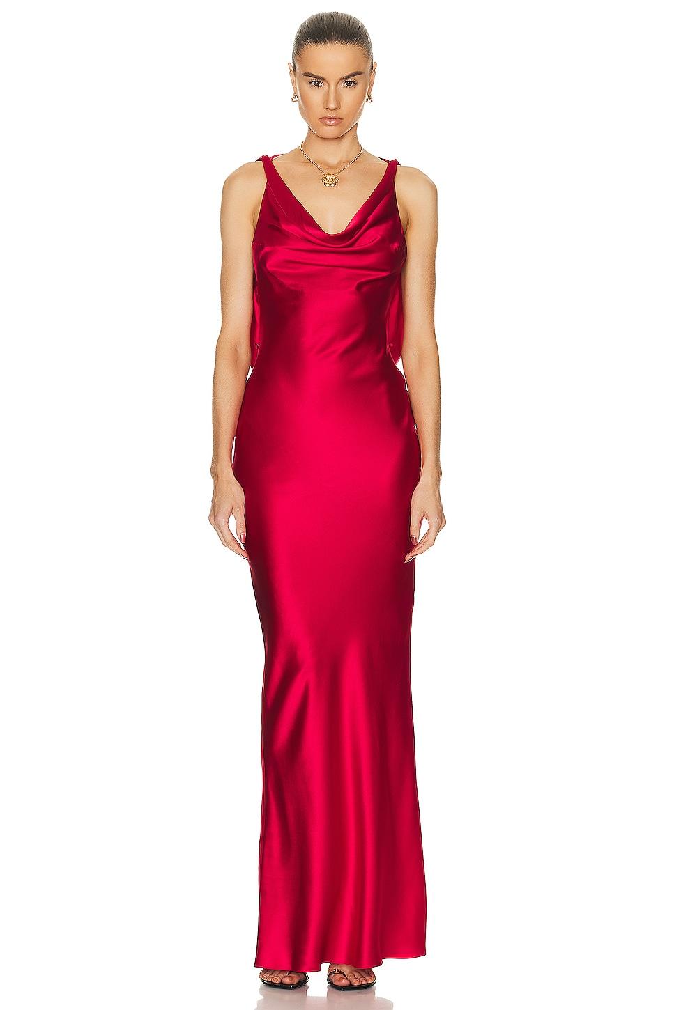 strapless open back dress Moon River Oxblood Multi Floral Midi Dress Oxblood Multi / Xs main image 1