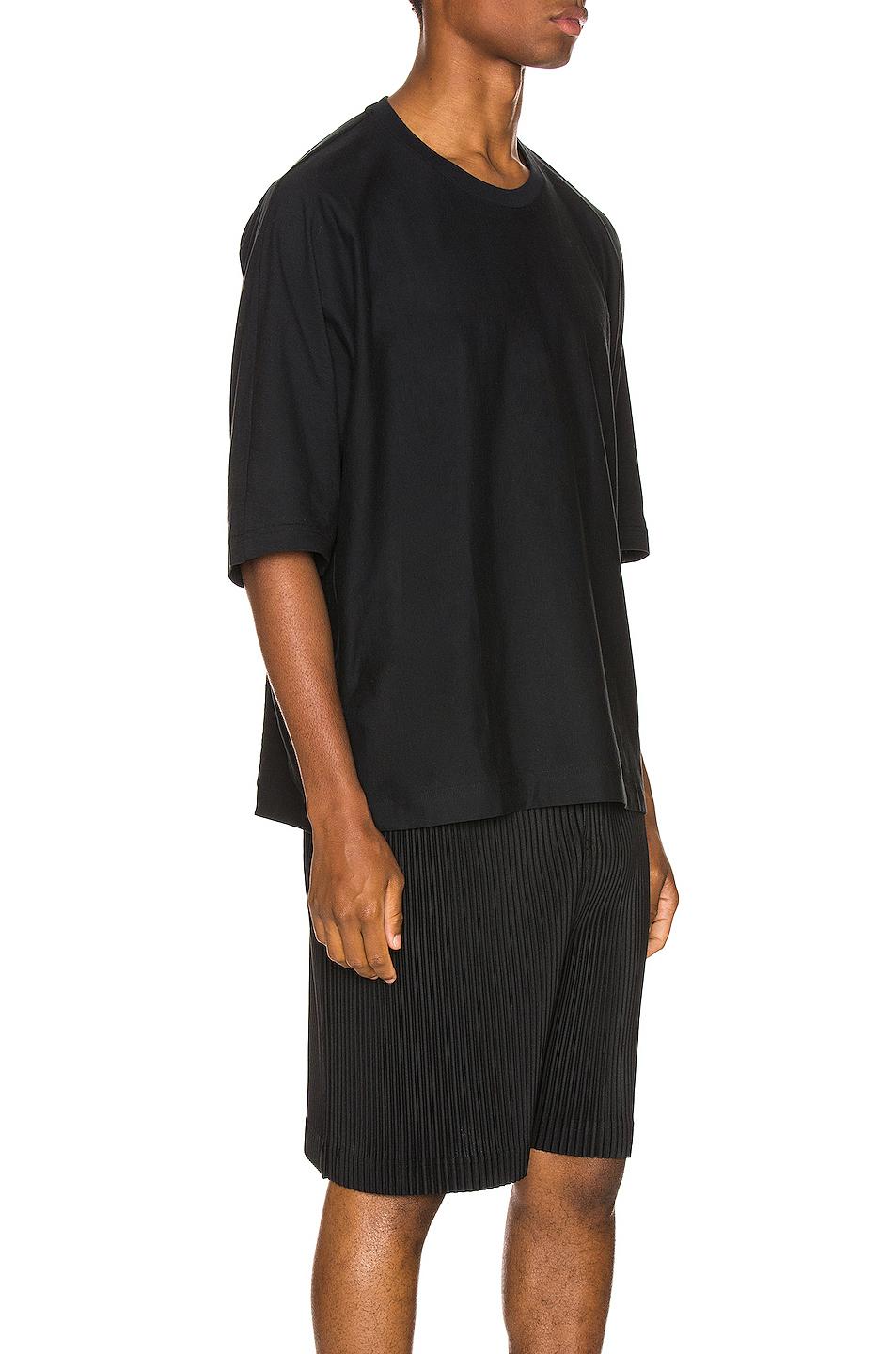 Homme Plissé Issey Miyake Cotton Release Tee in Black for Men - Lyst