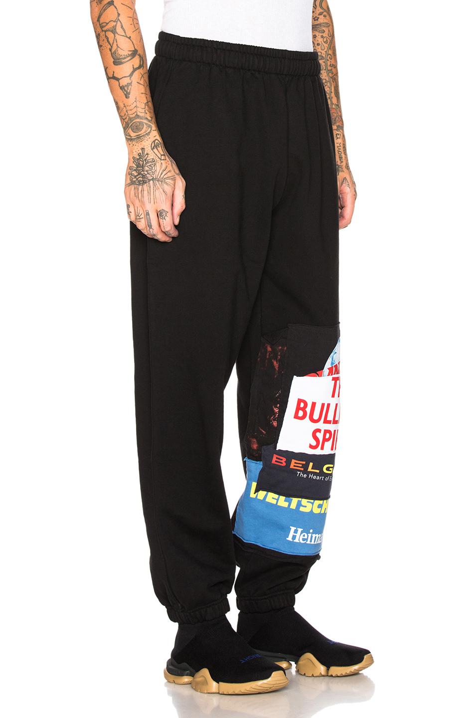 Vetements Patchwork Sweatpants in Black for Men | Lyst