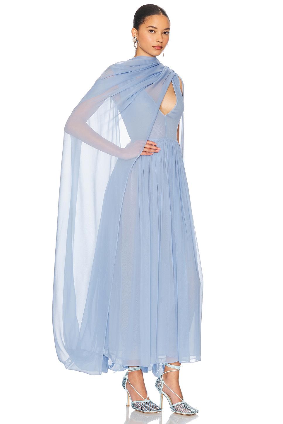 knee length dresses for ladies Helsa Sheer Deep V Slip Dress main image 1
