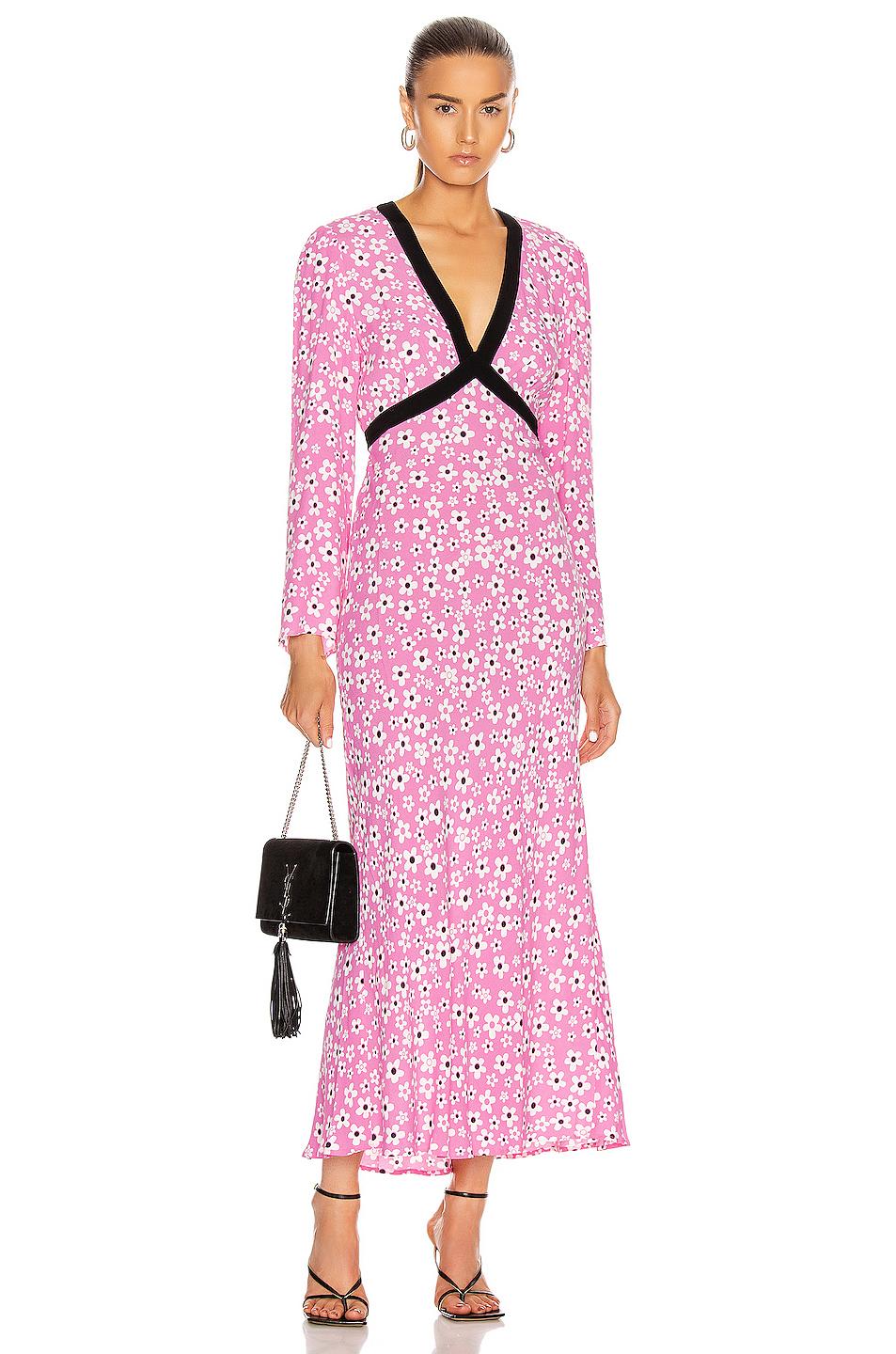 Rixo Izzy Pink Marble Zebra print Dress | RegalFille | Duchess Kate Style