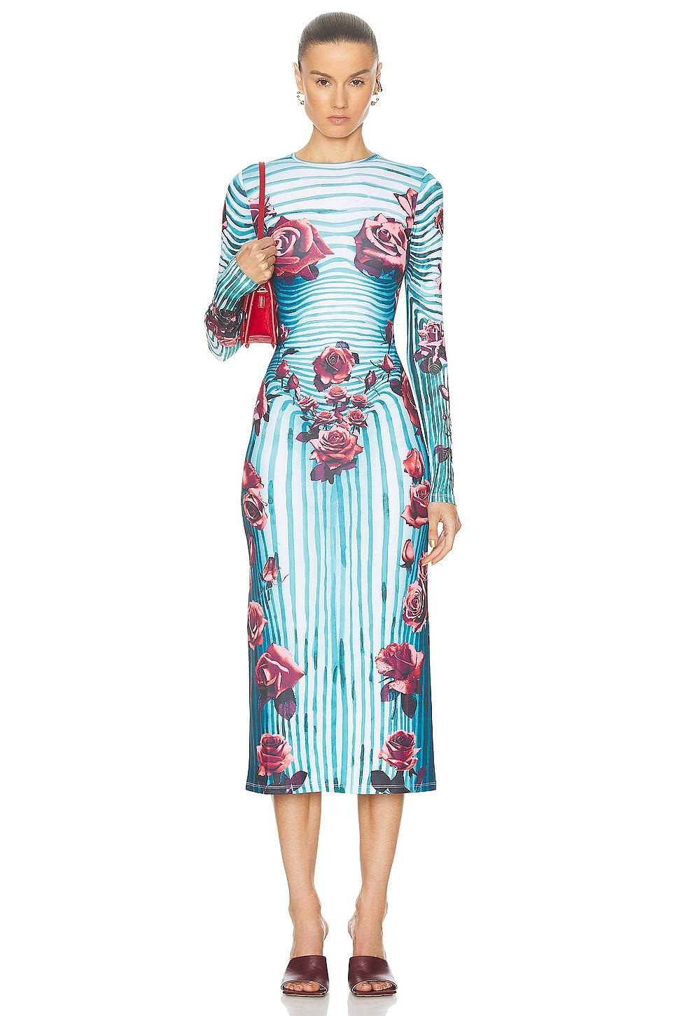 jean paul gaultier multicolor the body flower midi dress Jean Paul Gaultier Multicolor 'The Body Flower' Midi Dress Jean Paul  Gaultier