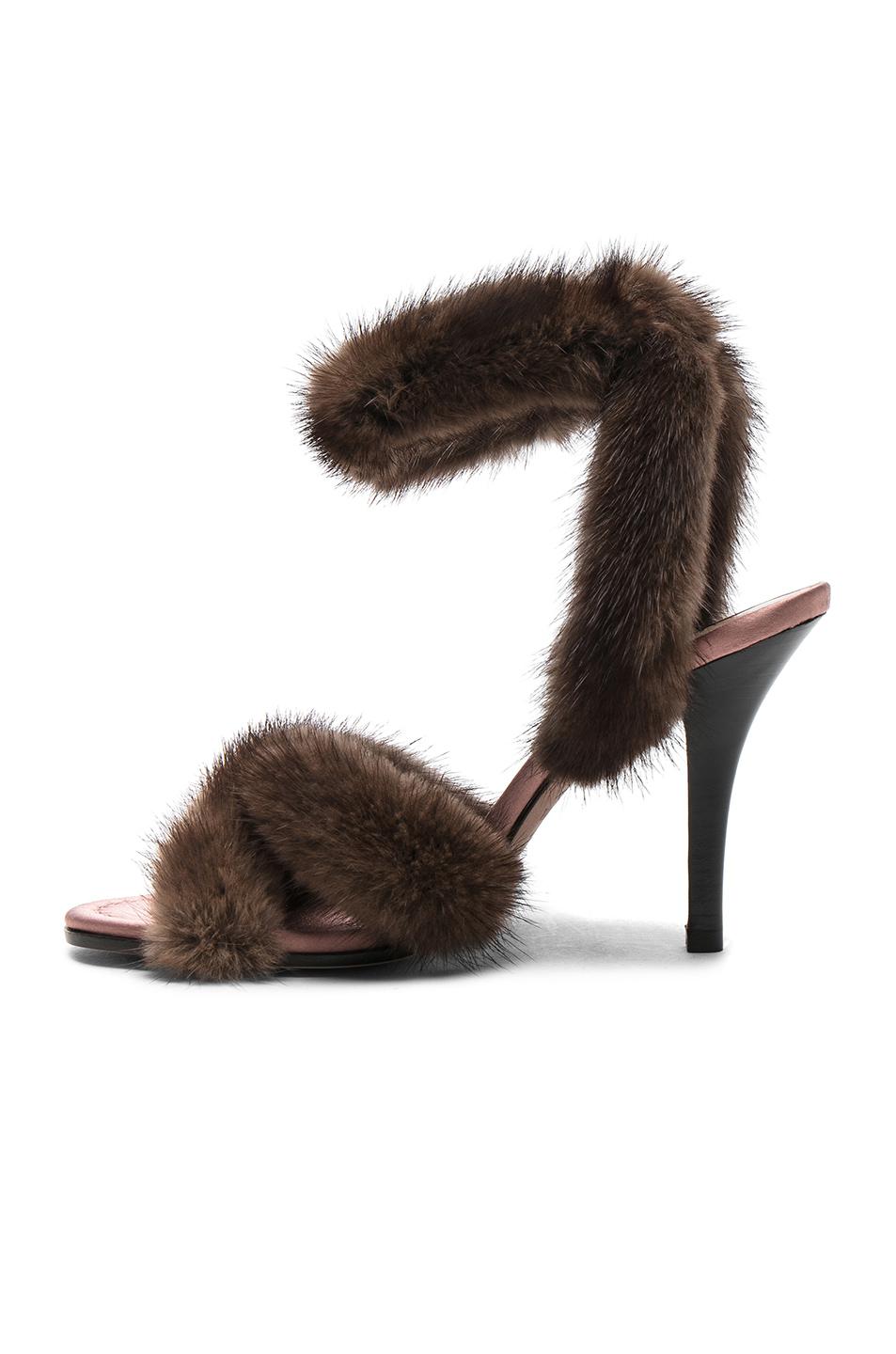 valentino fur heels