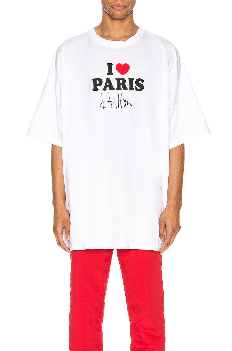 Vetements Baumwolle I Love Paris Tee in Weiß für Herren - Lyst