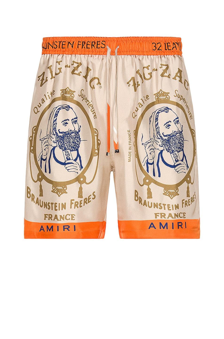 Amiri Zig Zag Rolling Paper Silk Short 