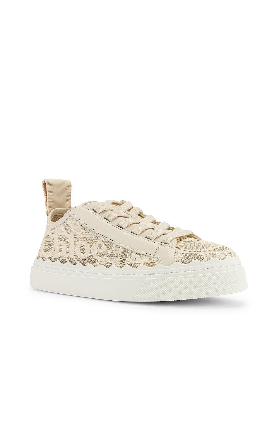 Chloé Lauren Lace Sneakers in Natural 