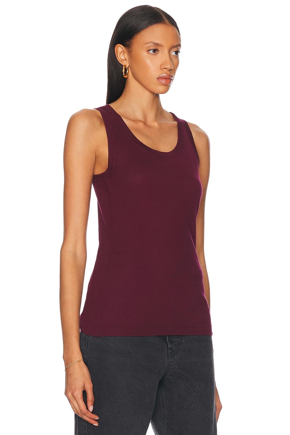 Saint Laurent Tank Top in Red | Lyst