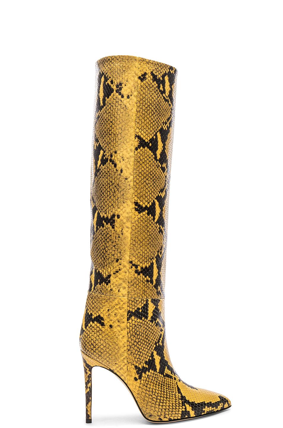 Paris Texas Leather Snakeskin Print Boots in Yellow Snake (Yellow) - Lyst