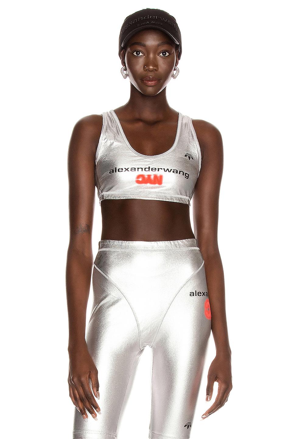 Alexander wang silver sports bra Clearance