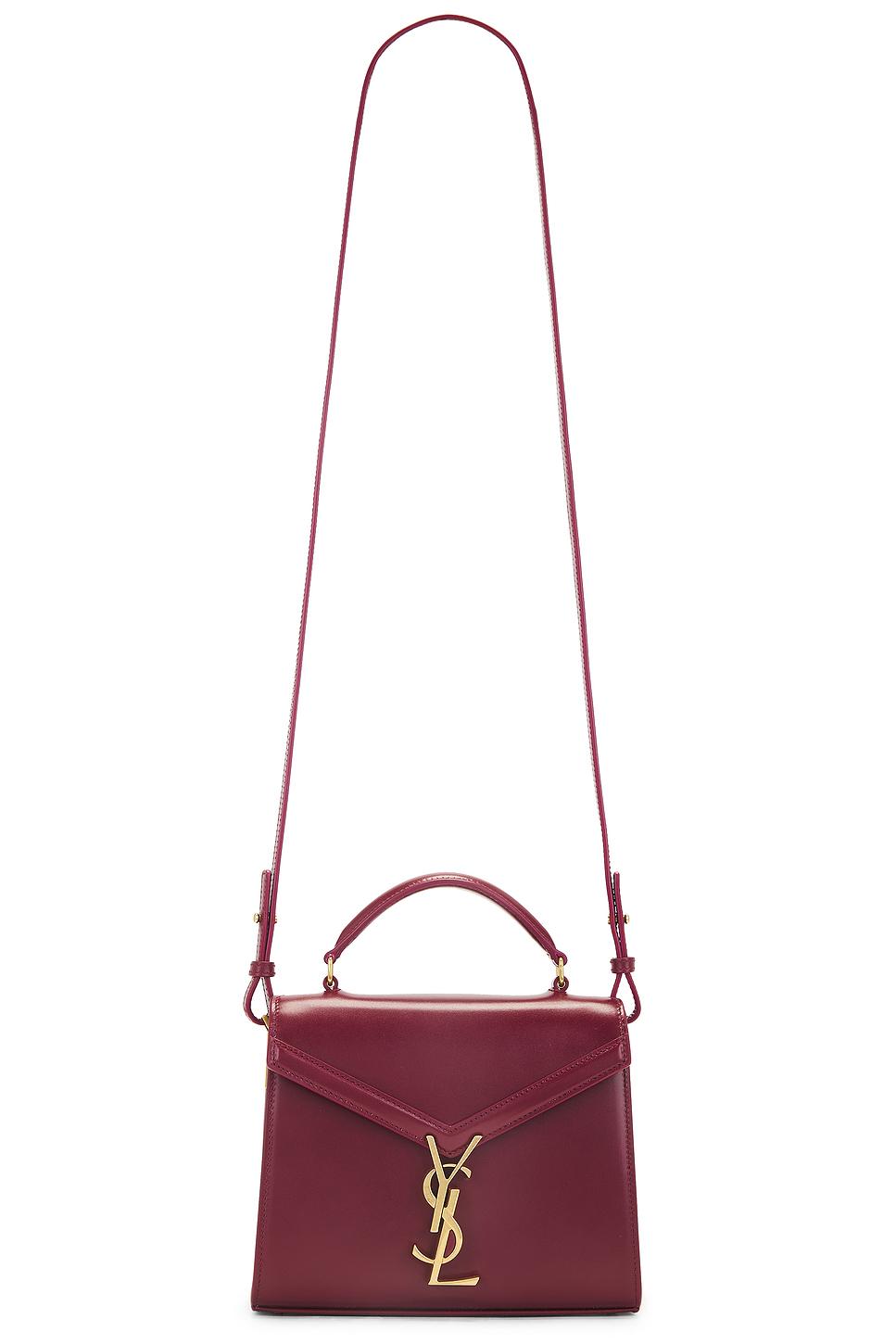 Saint Laurent Mini Cassandra Top Handle Bag in Red Lyst