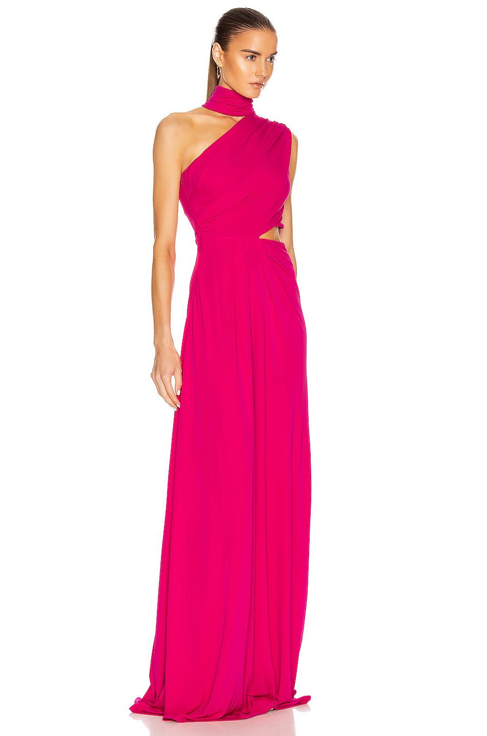Saloni Synthetic Honey Long Dress in 