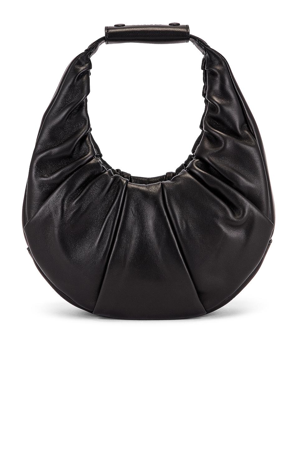 STAUD Leather Soft Moon Bag in Black - Lyst