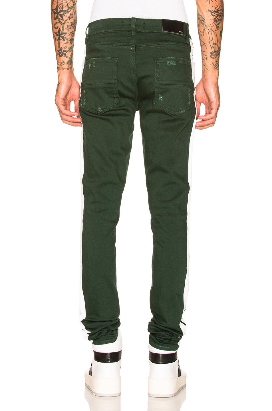 Amiri Cotton Stack Track Jean in Green 