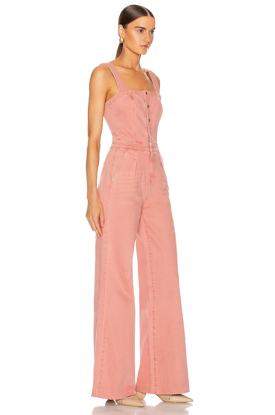 FRAME Denim Vintage Jumpsuit in Pink | Lyst