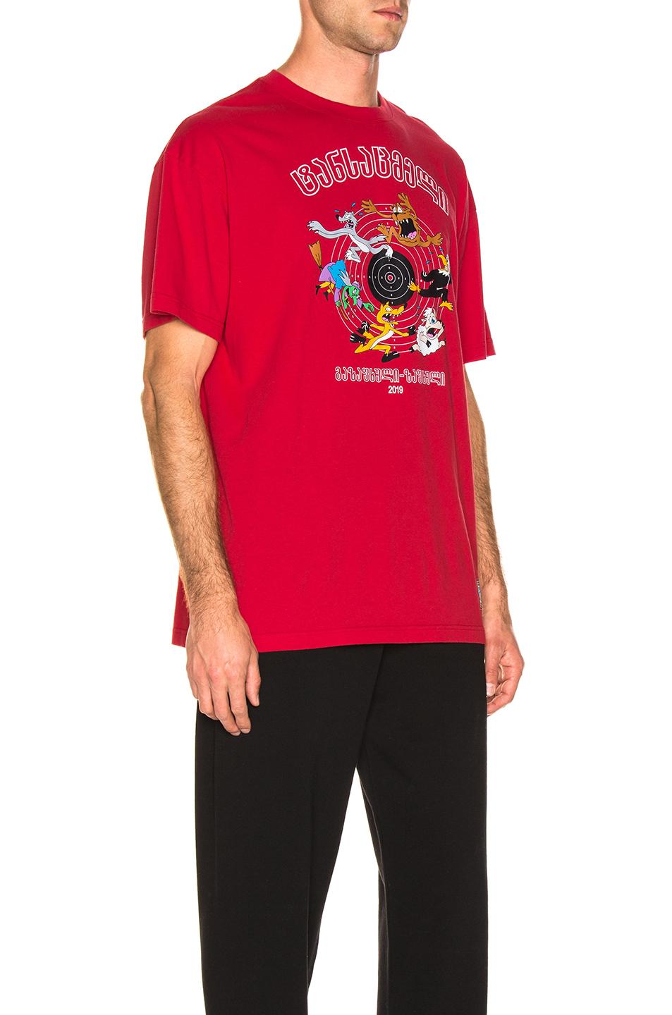 Vetements Cotton Cartoon Tee in Red for 