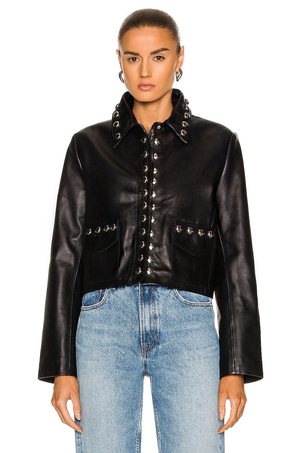 nour hammour leather jacket