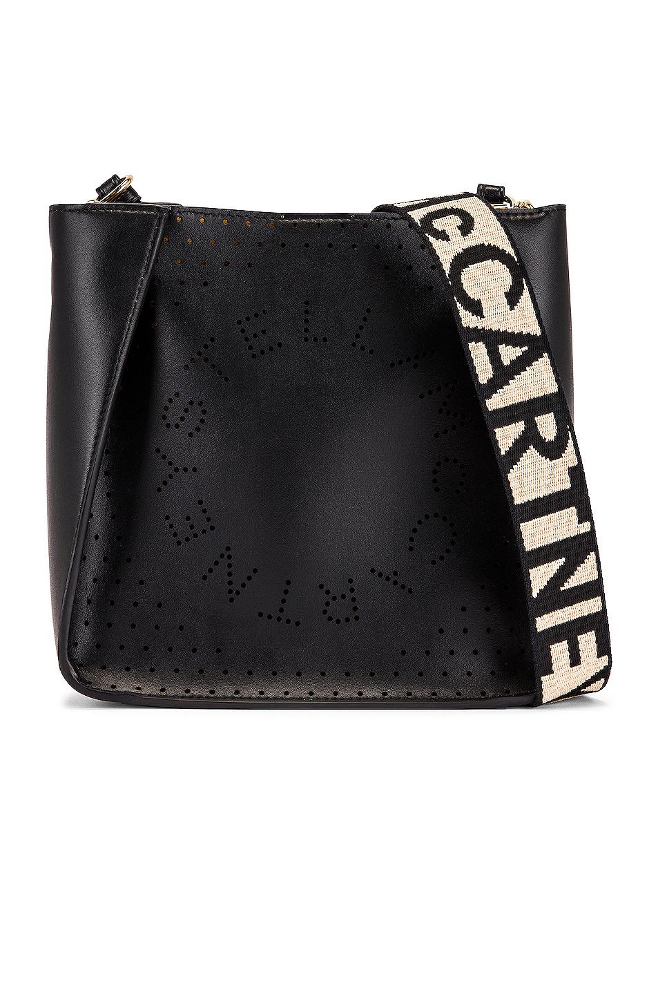 Stella McCartney Leather Mini Logo Crossbody Bag in Black - Save 55% - Lyst