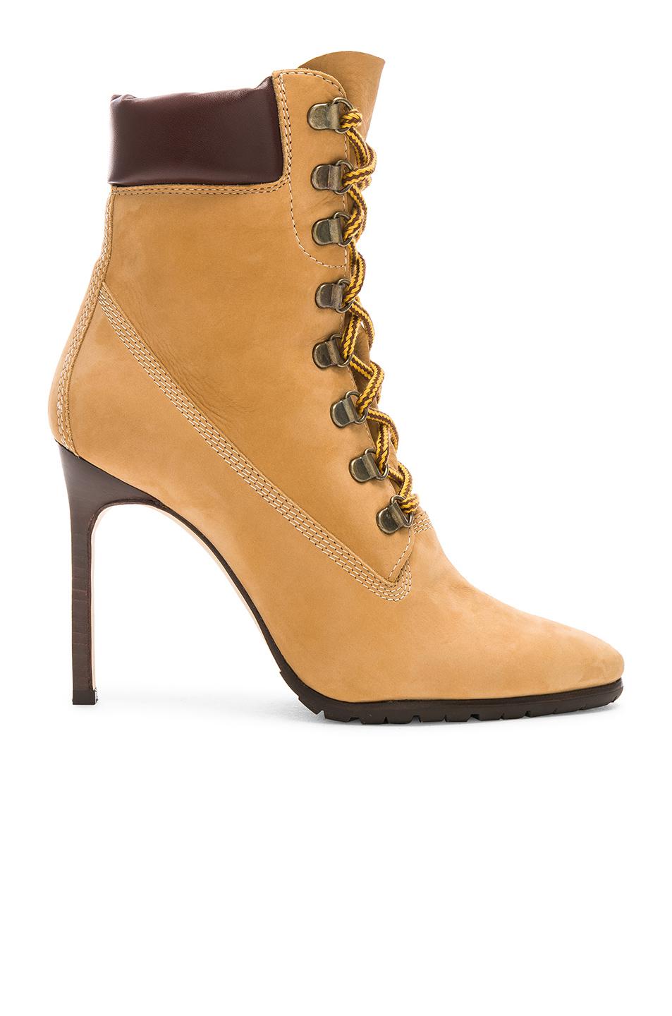 Manolo Blahnik Nubuck Leather Oklamod Boots in Brown - Lyst