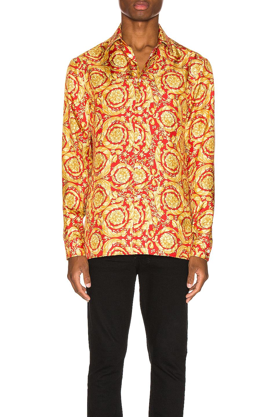 men's baroque print shirt
