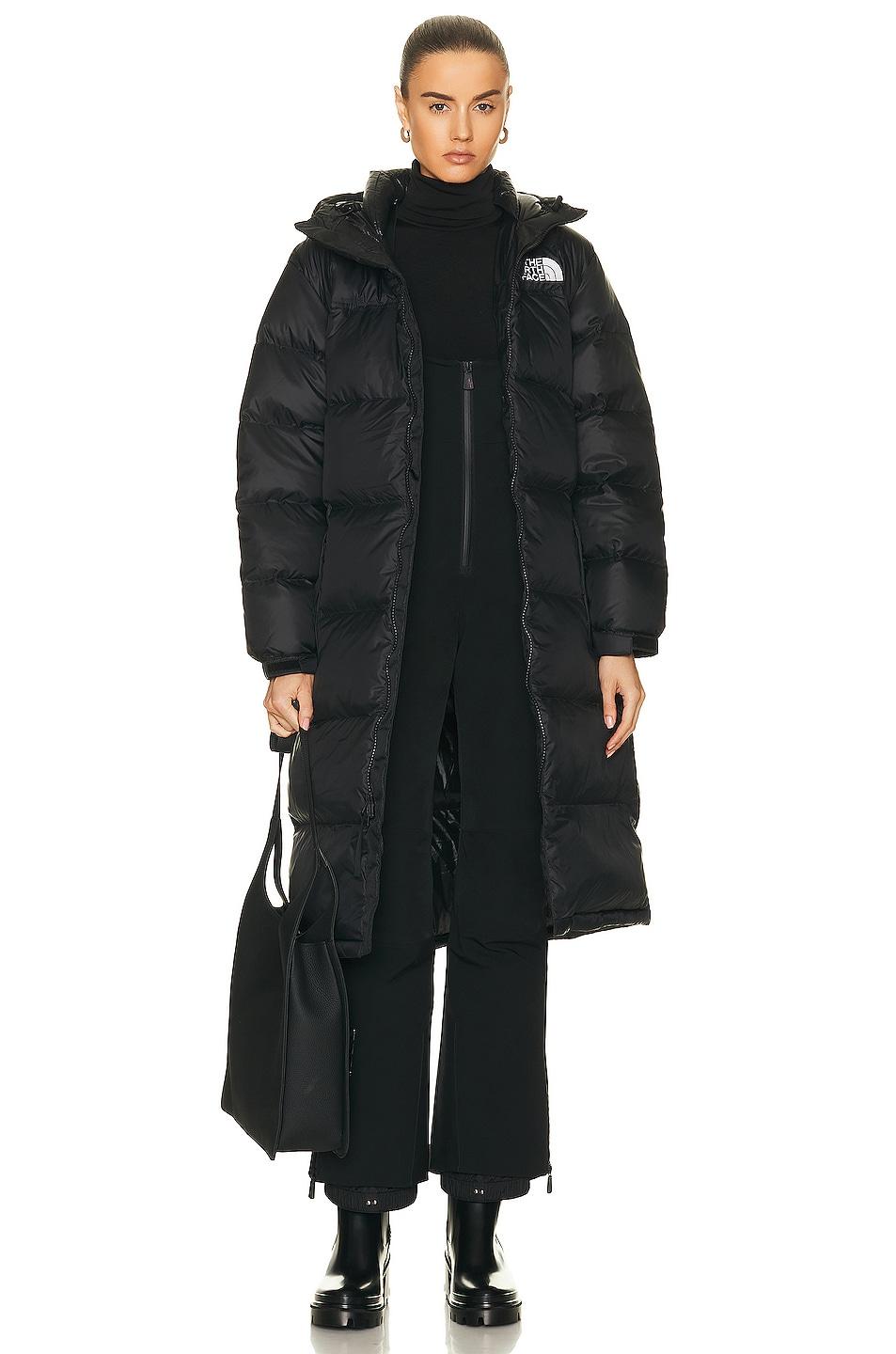 The North Face Nuptse Belted Long Parka in Black Lyst UK