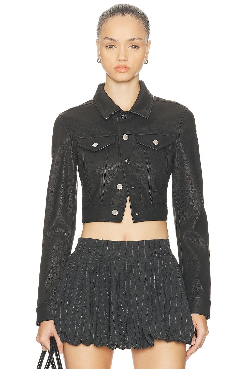 ジャケット ALEXANDER WANG Woman Jacket Black 1WC1242514 001 bomber jacket in sateen in BLACK | alexanderwang®