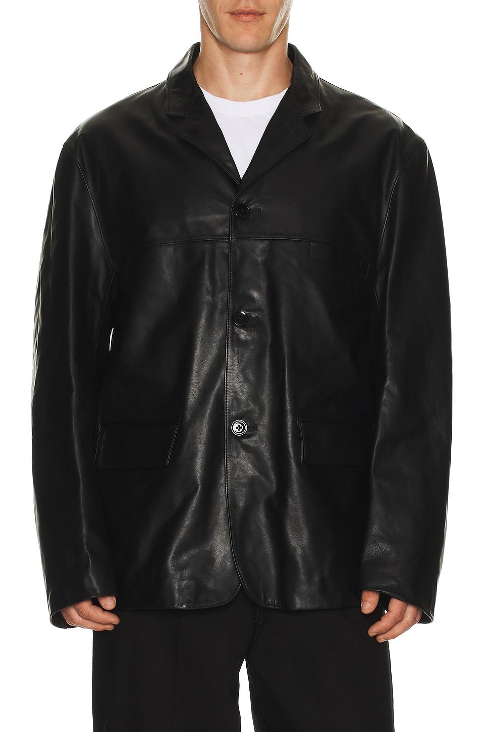 Lemaire Nappa Lamb Leather Sb Jacket in Black for Men | Lyst Lemaire Nappa Lamb Leather Sb Jacket in Black for Men | Lyst