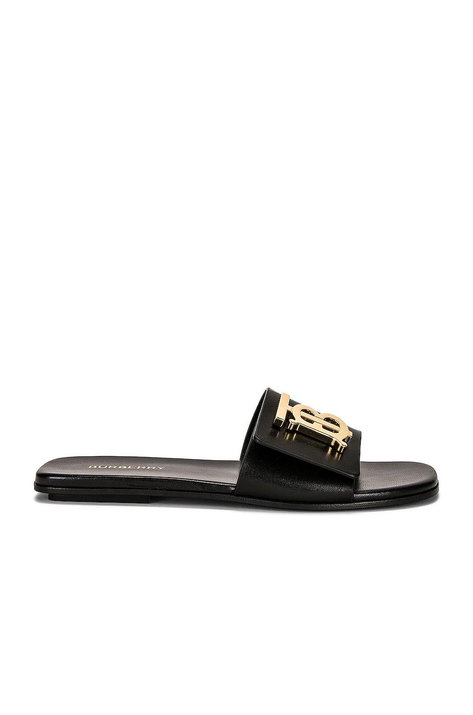 Burberry black sandals sale