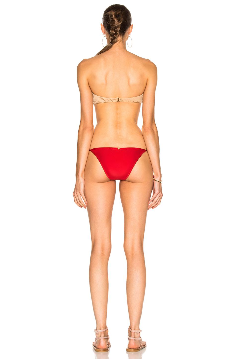 Adriana Degreas For Fwrd Hand On Bikini Set In Nude & Red | Lyst
